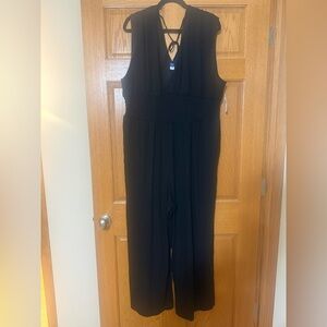 Old Navy Black Sleeveless Jumpsuit
